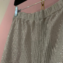 Load image into Gallery viewer, 70&#39;s - silver lame&#39; palazzo pants
